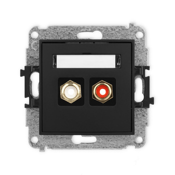 KARLIK ICON 12IGRCA-2  Gniazdo podwójne RCA (typu cinch - biały i czerwony