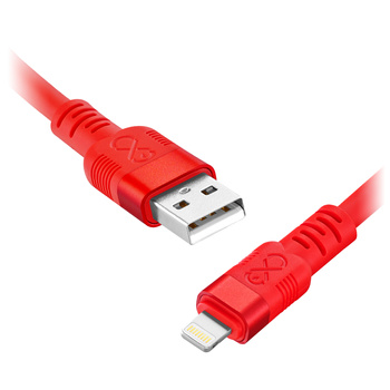 Kabel USB-A - Lightning eXc WHIPPY Pro, 2M, 12W, szybkie ładowanie, kolor mix neonowy
