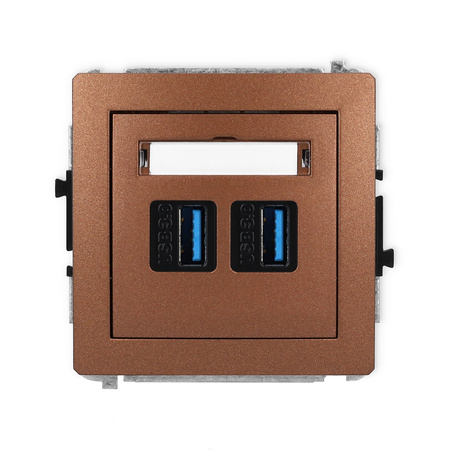 KARLIK DECO 9DGUSB-6 Gniazdo podwójne 2xUSB A-A 3.0