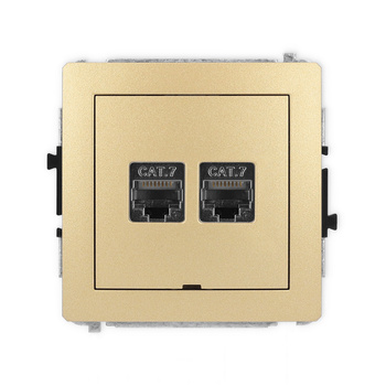 KARLIK DECO 29DGKBO-10  Gniazdo komputerowe podwójne 2xRJ45