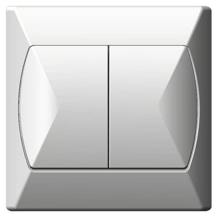 OSPEL AKCENT ŁP-10A/00 Łącznik podwójny schodowy biały