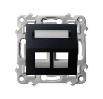 OSPEL SZAFIR GPK-2ZS/p/33 Obudowa gniazda podwójnego Keystone skośna