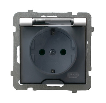 OSPEL AS GPH-1GSP/m/00/d Gniazdo bryzgoszczelne schuko IP-44, przesłony