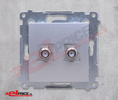 Kontakt simon 54 dasf2.01/43 gniazdo antenowe typu f podwójne