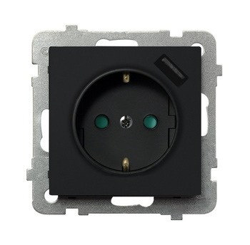 OSPEL SONATA GP-1RSPUSB/m/33 Gniazdo schuko z przesłonami ładowarka USB