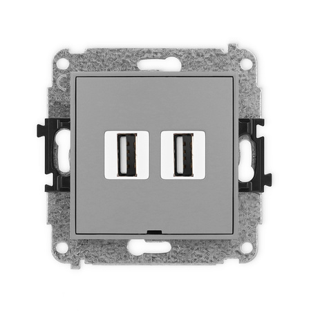 KARLIK ICON 27IGUSBBO-2  Gniazdo podwójne 2xUSB A-A 2.0