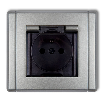 KARLIK FLEXI 7FGPB-1zdp  Gniazdo bryzgoszczelne z uziemieniem 2P+Z (klapka dymna