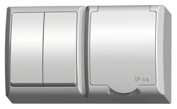Ospel fala ZH-Ł2G/00/w Łącznik świecznikowy + gniazdo pojedyncze biały
