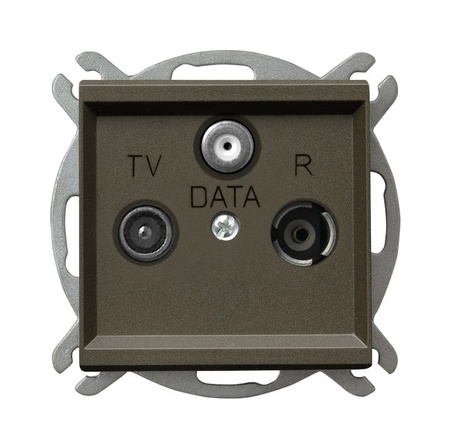 OSPEL SONATA GPA-RD/m/40 Gniazdo RTV-DATA czekoladowy