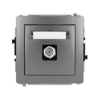 KARLIK DECO 11DGF-1  Gniazdo antenowe pojedyńcze  typu F (SAT) niklowany