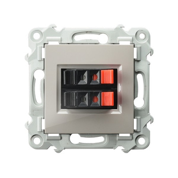 OSPEL SZAFIR GG-2Z/m/83 Gniazdo głośnikowe podwójne beż