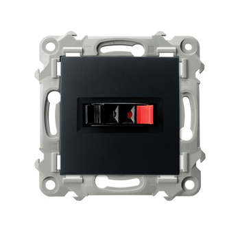 OSPEL SZAFIR GG-1Z/m/33 Gniazdo głośnikowe pojedyncze czarny