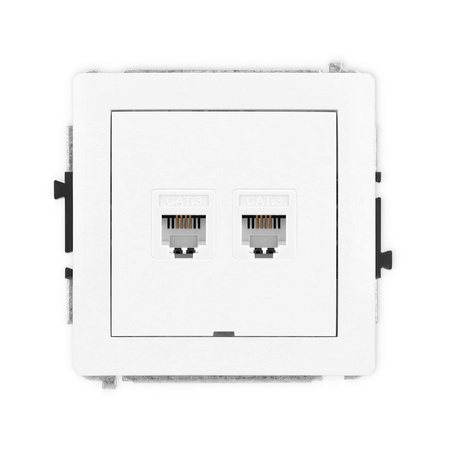 KARLIK DECO 25DGTBO-2  Gniazdo telefoniczne podwójne  2xRJ11
