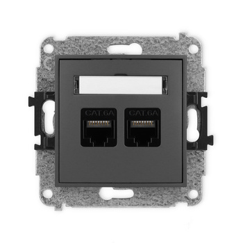 KARLIK MINI 28MGK-8  Gniazdo komputerowe podwójne 2xRJ45