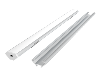 LED line PRIME Profil aluminiowy narożny srebrny 2m - zestaw