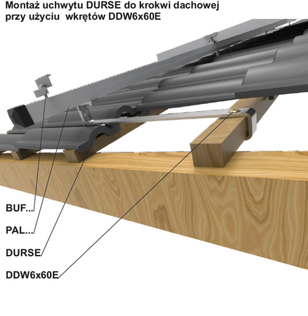 BAKS DURSE Uchwyt PV dachowy regulowany 898141