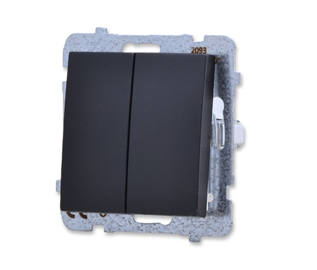 OSPEL AS ŁP-19G/m/33 Łącznik podwójny krzyżowy czarny metalik