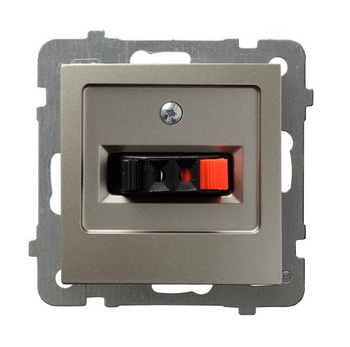 OSPEL AS GG-1G/m/45 Gniazdo głośnikowe pojedyncze satyna light