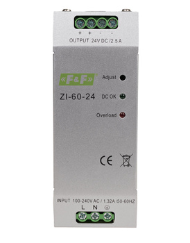 F&F Impulsowy zasilacz do układów zasilania urządzeń elektrycznych ZI-60-24