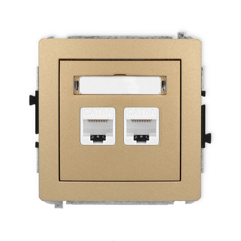 KARLIK DECO 8DGK-8  Gniazdo komputerowe podwójne 2xRJ45