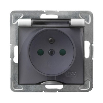 OSPEL IMPRESJA GPH-1YZP/m/00/d Gniazdo bryzgoszczelne z/u IP-44 biały