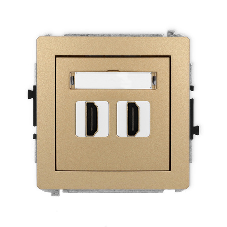 KARLIK DECO 8DHDMI-4  Gniazdo podwójne HDMI 2.0