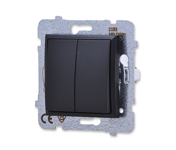 OSPEL ARIA ŁP-19U/m/33 Łącznik podwójny krzyżowy czarny metalik