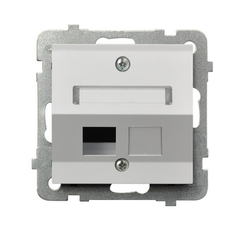 OSPEL SONATA GPK-1RS/p/75 Obudowa gniazda pojedynczego typu Keystone skośna