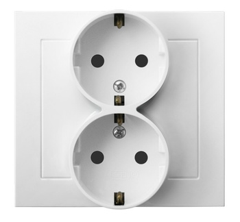 OSPEL KIER GP-2WS/00 Gniazdo podwójne z uziemieniem schuko