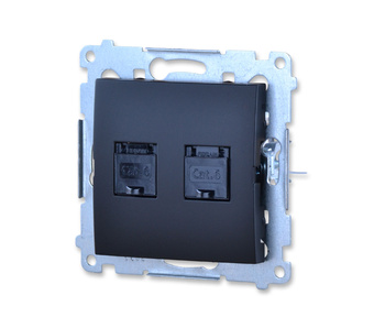 Simon 54 d62.01/49 gniazdo komputerowe podwójne rj