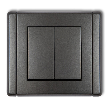 KARLIK FLEXI 11FWP-10.21 Łącznik jednobiegunowy ze schodowym (dwa klawisze bez piktogramów