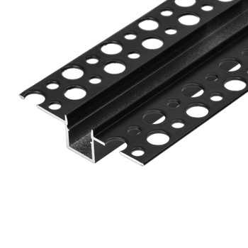 Profil aluminiowy do taśm LED, 2000 x 55 x 13 mm, wpuszczany w karton gips, czarny