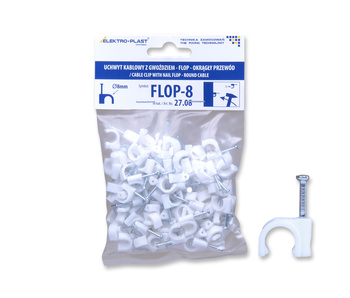 Uchwyt flop-8 8mm 27.08 kablowy okrągły 100 szt