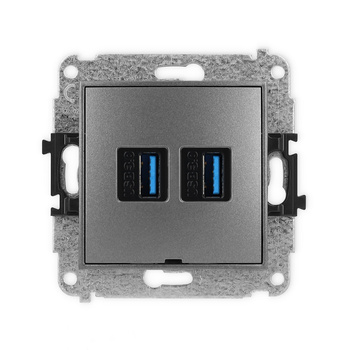 KARLIK MINI 11MGUSBBO-6  Gniazdo podwójne 2xUSB A-A 3.0