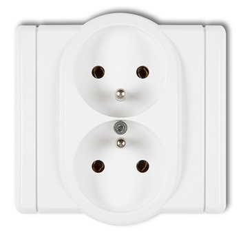 KARLIK FLEXI FGP-2zp  Gniazdo podwójne z uziemieniem 2x(2P+Z) (przesłony torów prądowych)