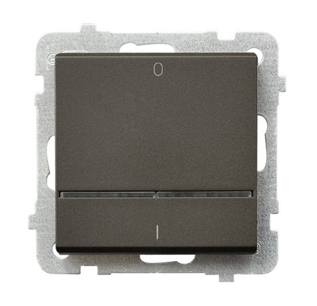 OSPEL SONATA ŁP-11RS/m/40 Łącznik dwubiegunowy z podświetleniem