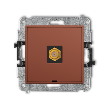 KARLIK ICON 63IGFBO-1.1 Mechanizm gniazda antenowego pojedynczego typu F (SAT) pozłacany, bez pola opisowego