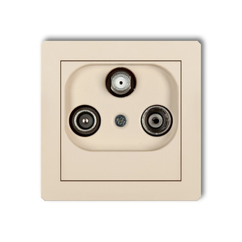 KARLIK DECO 1DGSP  Gniazdo abonenckie RTV-SAT przelotowego 10dB