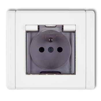 KARLIK FLEXI FGPB-1zdp  Gniazdo bryzgoszczelne z uziemieniem 2P+Z (klapka dymna