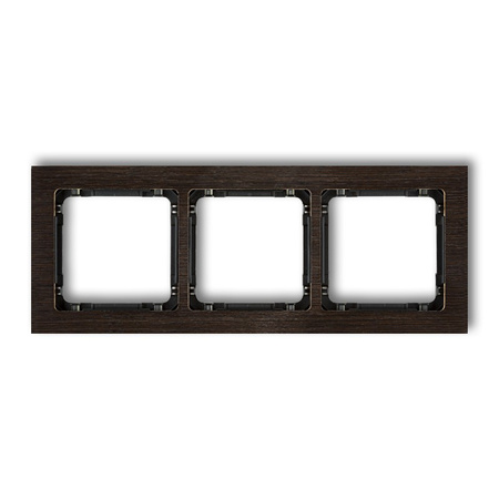 KARLIK DECO DRD-3G Ramka uniwersalna potrójna - efekt drewna (ramka wenge; spód czarny)