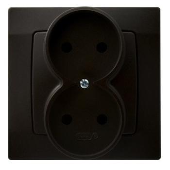 OSPEL KARO GP-2S/40 Gniazdo podwójne kompletne z ramką