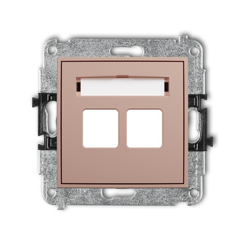 KARLIK MINI 62MGM-2P Mechanizm gniazda multimedialnego podwójnego bez modułu (standard Keystone)