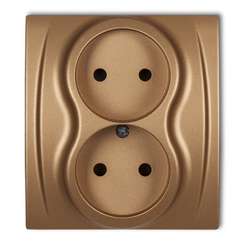 KARLIK LOGO 8LGP-2p  Gniazdo podwójne bez uziemienia 2x2P (przesłony torów prądowych)