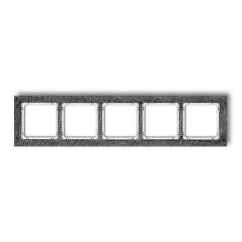 KARLIK DECO 11-0-DRB-5 Ramka uniwersalna pięciokrotna - beton (ramka: antracytowa; spód: biały)