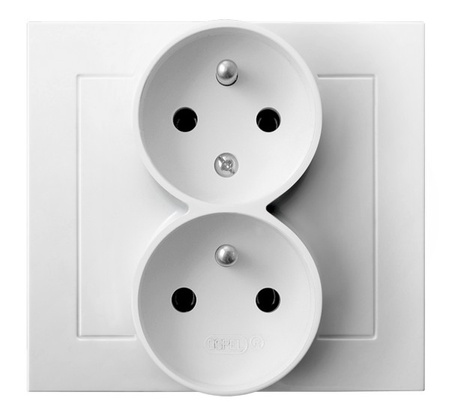 OSPEL KIER GP-2WC/00 Gniazdo podwójne z/u z funkcją niezamienności faz