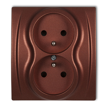 KARLIK LOGO 9LGP-2zp  Gniazdo podwójne z uziemieniem 2x(2P+Z) (przesłony torów prądowych)