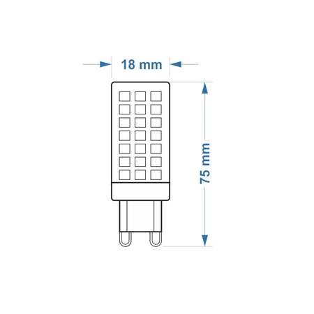 ŻARÓWKA G9 LED SMD WW 12W 800lm 3Y 4052