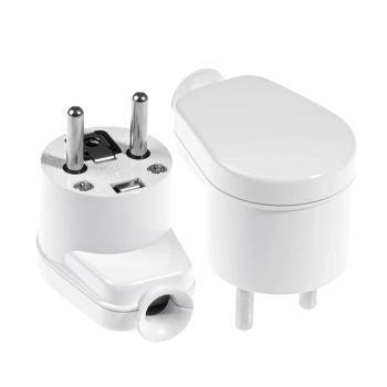 Plastrol Wtyczka kątowa rozbieralna Biała WT-16 W-10104