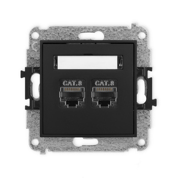 KARLIK ICON 12IGK-12  Gniazdo komputerowe podwójne 2xRJ45