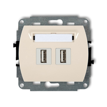 KARLIK TREND 1GUSB-6  Gniazdo podwójne 2xUSB A-A 3.0